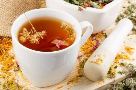 Infusión útil sobre herba de prostatite